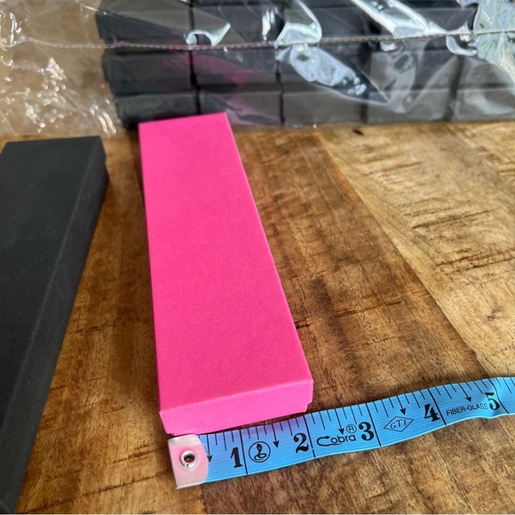 25 Pack Jewelry Necklace Bracelet 8x2 Gift Boxes Lids Cotton Fill Matte Black. - Picture 5 of 7